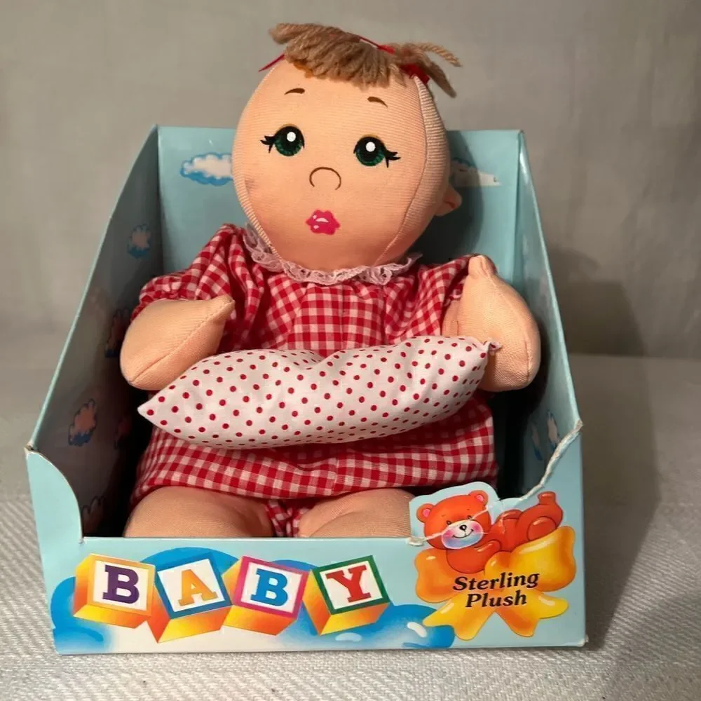 Vintage Cloth Doll Plush Baby Sterling Plush Inc NY RARE.
